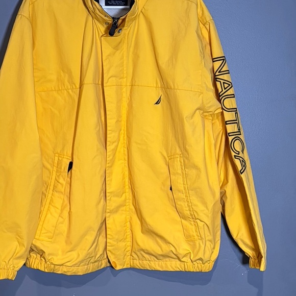 Nautica Yellow Windbreaker Jacket Lightweight Sporty Design - Picture 4 of 9